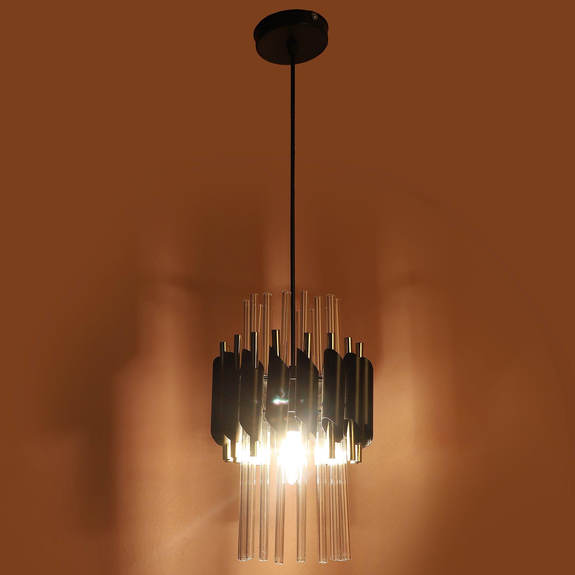 Black and Gold Metal Hanging Light - Ouch Cart