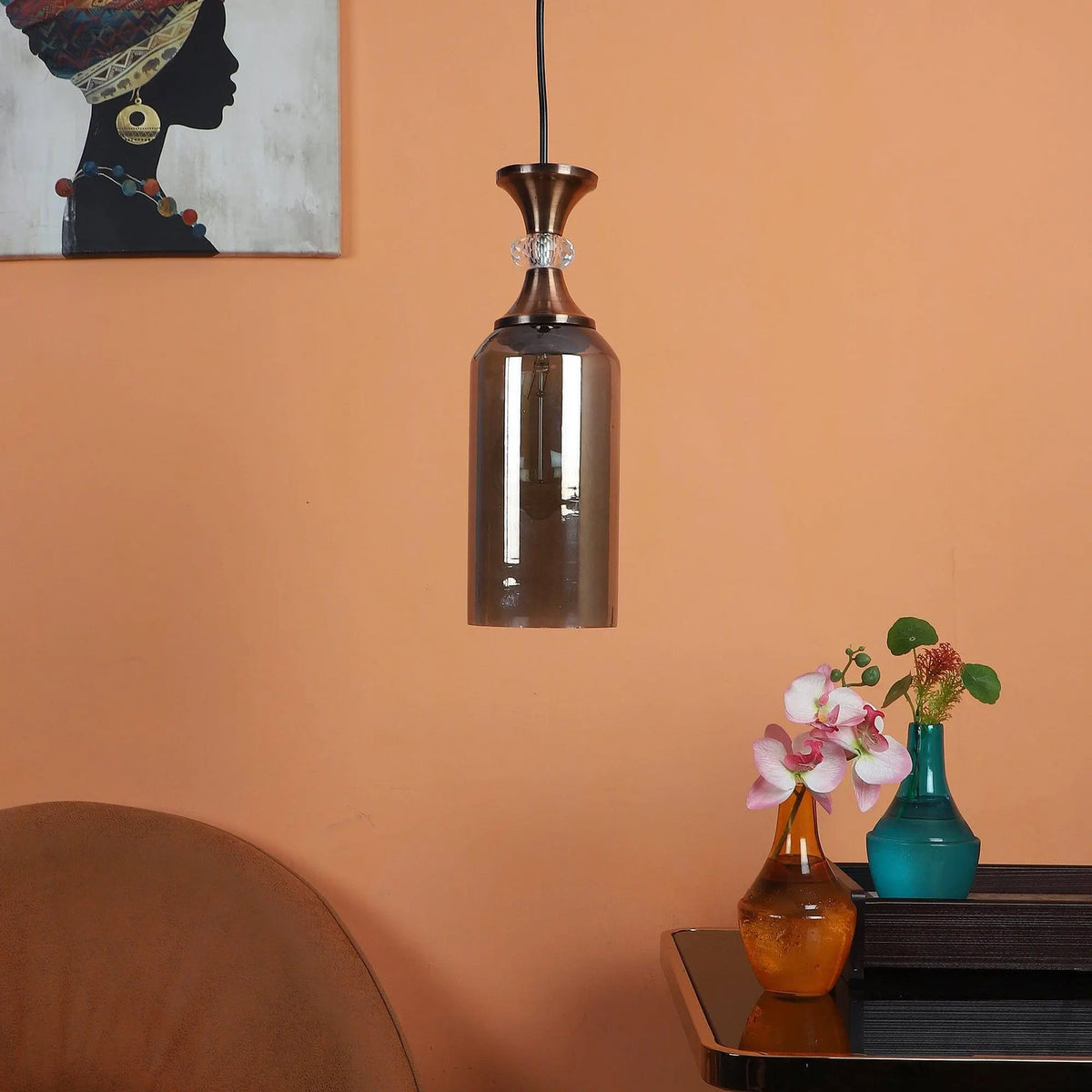 Copper Finish Iron Hanging Lights - Ouch Cart