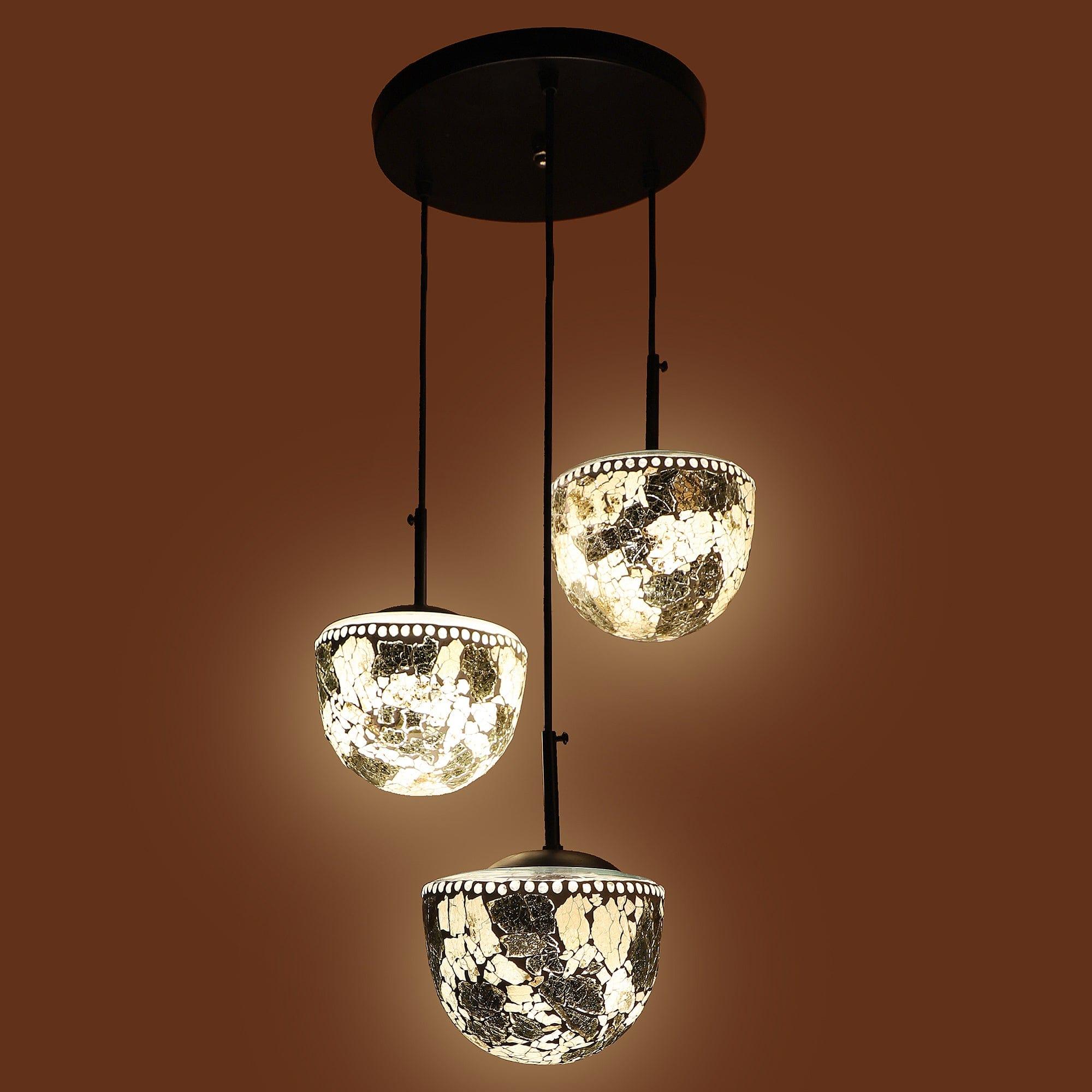 Multicolour Metal 3 Hanging Light - Ouch Cart
