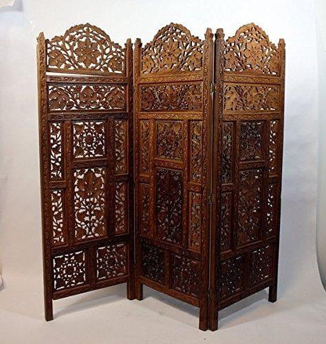 Wooden Handcrafted Partition Room Divider Separator for Living Room Office Partition Screen Room Divider Wood Partitions for Home Kitchen & Office - Ouch Cart