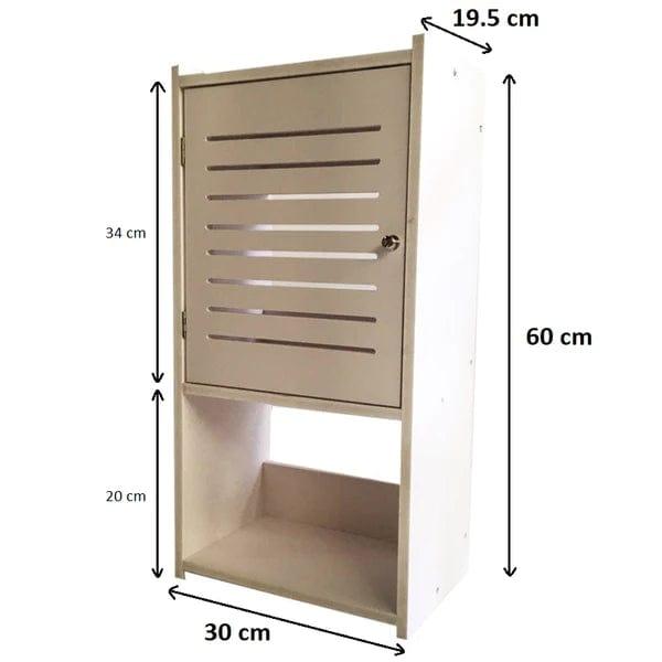 Small & Classy Modern White PVC Wall Mounted Cabinet For Bathroom Essentials - Ouch Cart