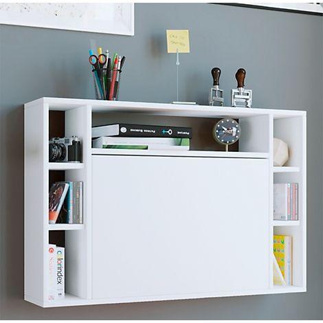 Wall-Mounted Floating Table Laptop Home Office Desk With Drawer By Miza - Ouch Cart