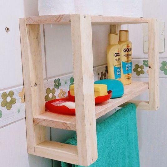 Bathroom Accessories Soap/Towel/Shampoo Holder Rack By Miza - Ouch Cart