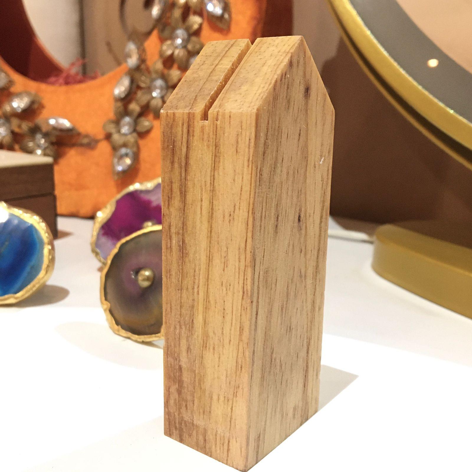 Wood Photo Stands/Place Card Holder/Little Wood House Desk Accessory Set Of 2 By Miza - Ouch Cart