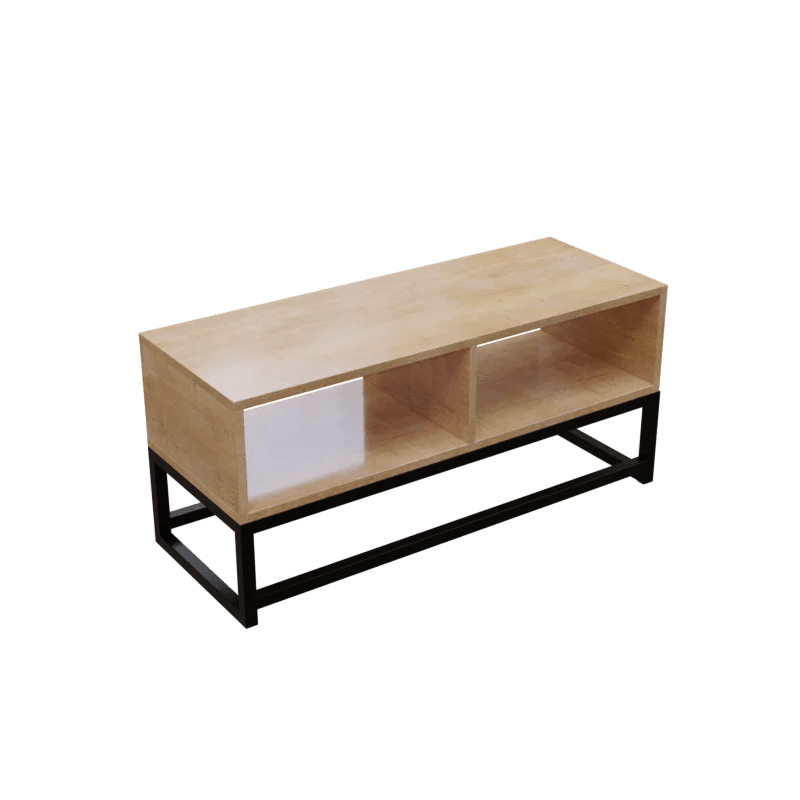 Benji TV Unit in Small Size in Wooden Texture - Ouch Cart