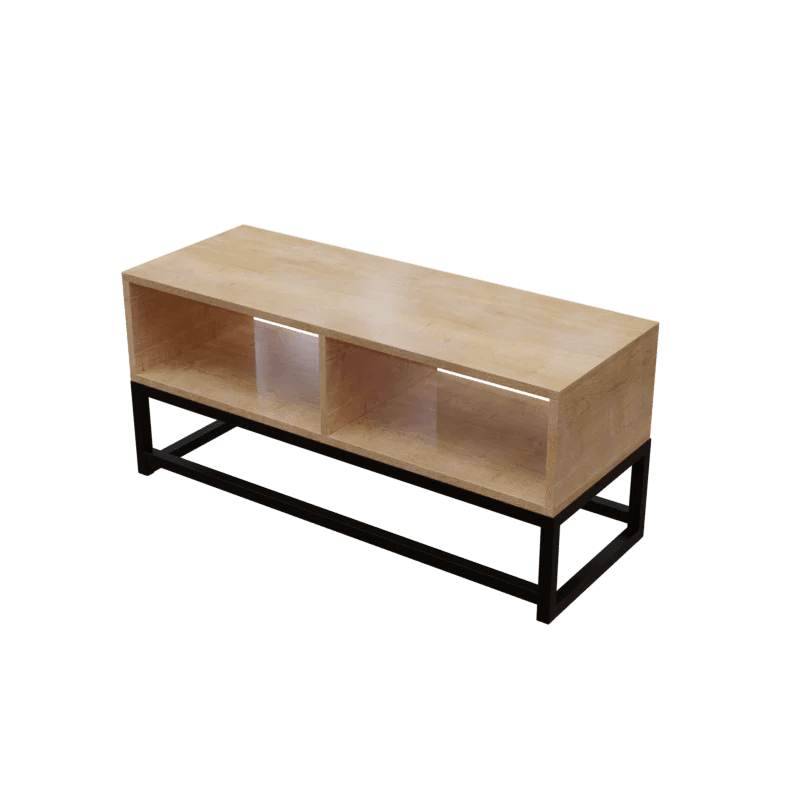 Benji TV Unit in Small Size in Wooden Texture - Ouch Cart