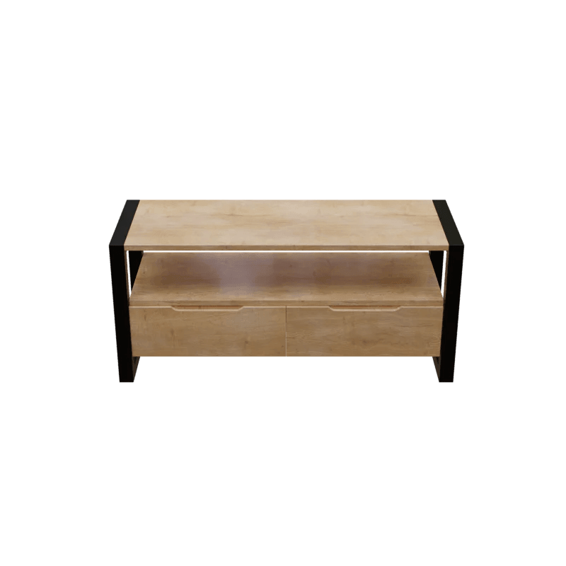 Walton TV Unit with Drawers in Small Size in Wooden Texture - Ouch Cart