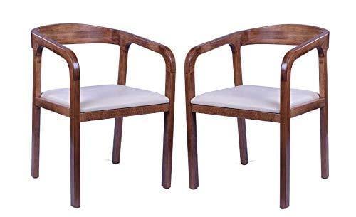 Handicrafts arm chair set of 2 pcs for living room & office with unique style made in 100% sheesham wood standard - Ouch Cart