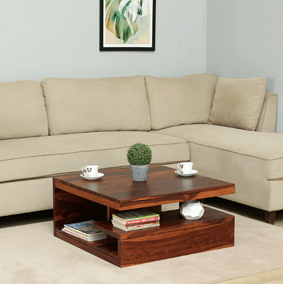 Home furniture Sheesham Wood Coffee Table for Living Room and Office | Center Table | Tea Table | Center Table | - Ouch Cart