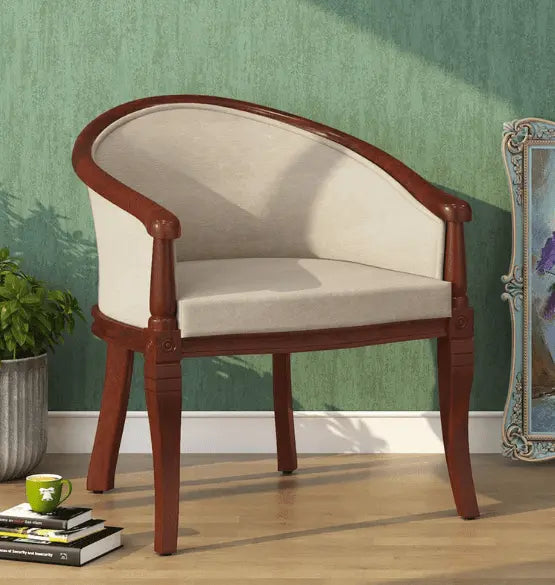 Solid Sheesham Wood Armchair For Living Room , Bedroom - Ouch Cart | Wing chair