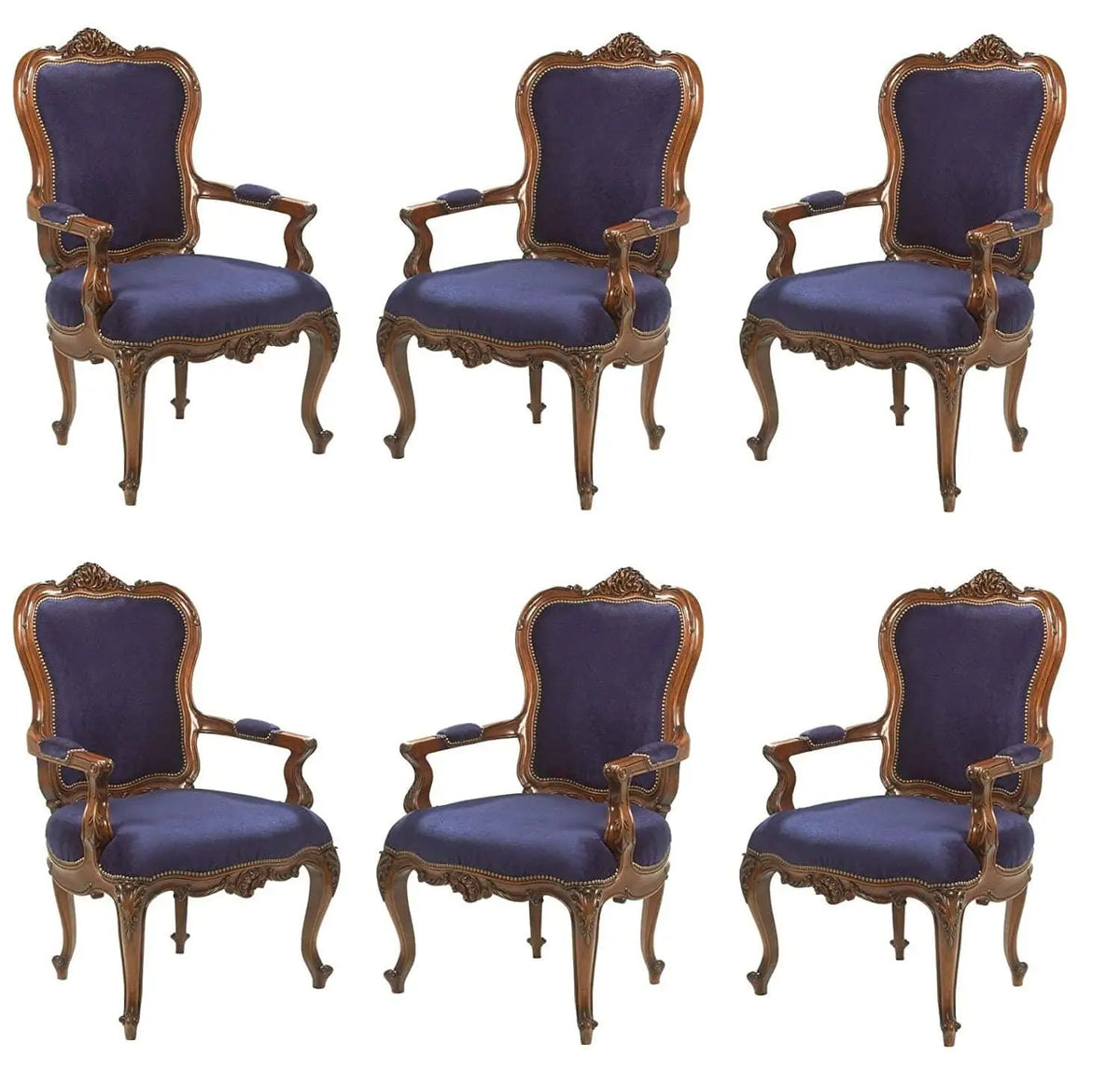 Handicrafts Wooden Hand Carved Royal Look Chair with Armrest (6) - Ouch Cart