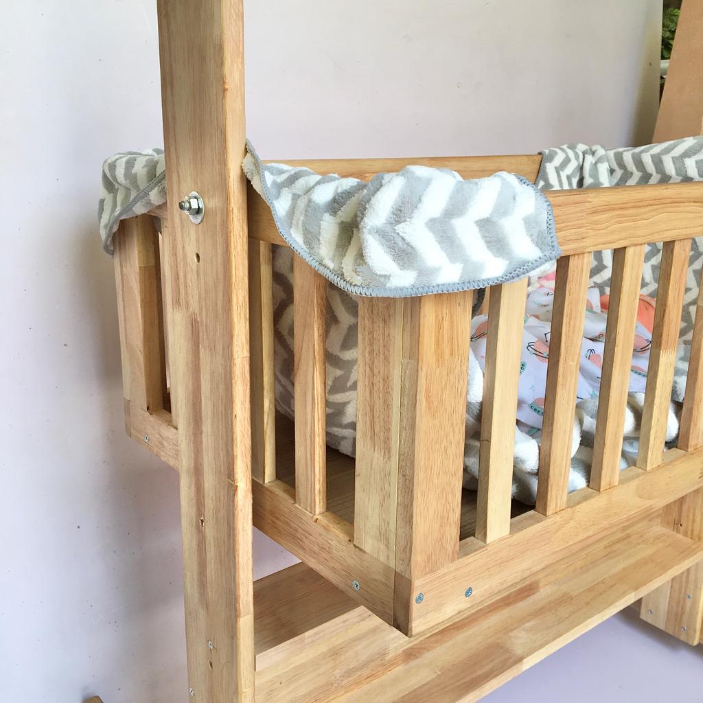 Baby Cot/Paalna/Jhula Cum Foldable Study Work Table By Miza - Ouch Cart