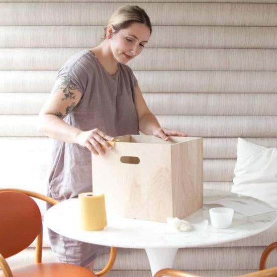 Wooden Storage Crate Box/Tool Box For Home Organiser ( With Complementary Coaster ) By Miza - Ouch Cart