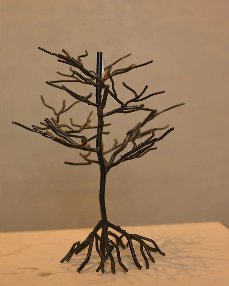 Black Colour Iron Tree Table Showpiece - Ouch Cart