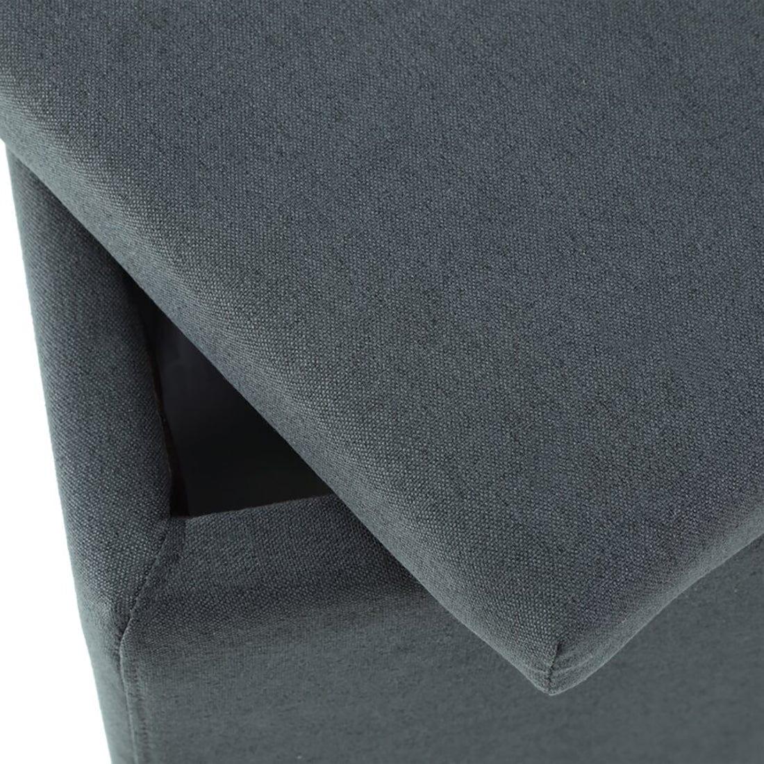 DOE BUCK SQUARE STOAGE OTTOMAN WITH STORAGE GREY - Ouch Cart