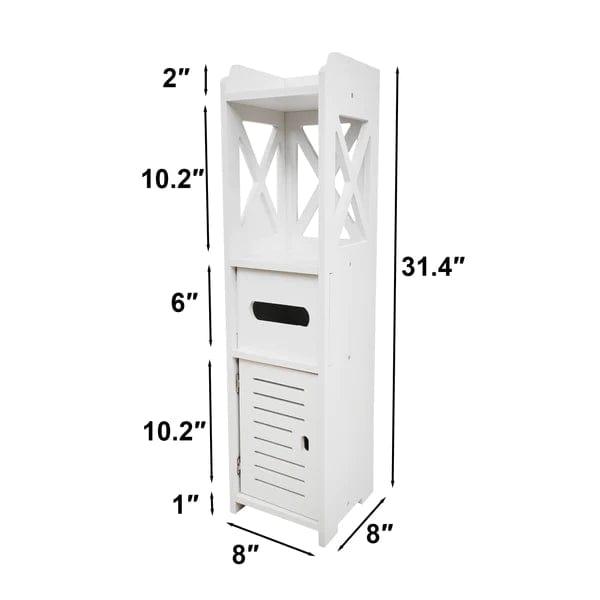 Bathroom Floor Standing Shelf Storage Cabinet Corner Floor Mounted Bathroom Cabinets - Ouch Cart