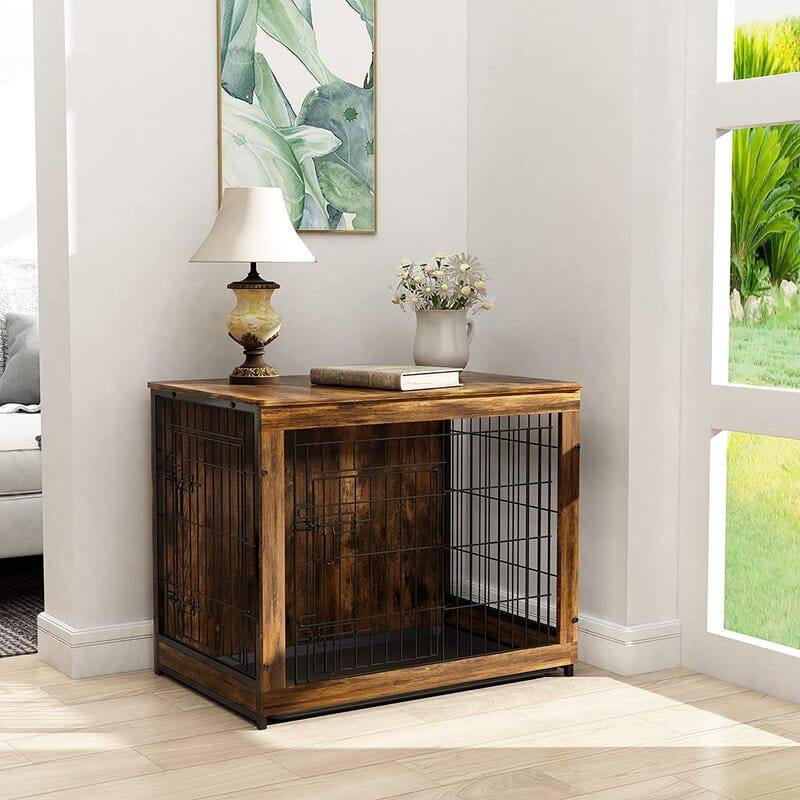 Doors Wooden Dog Crate With Tray - Ouch Cart