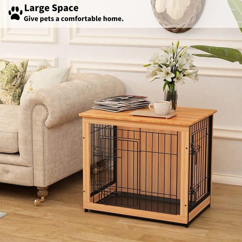Doors Wooden Dog Crate With Tray - Ouch Cart