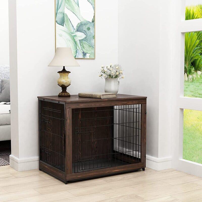 Doors Wooden Dog Crate With Tray - Ouch Cart