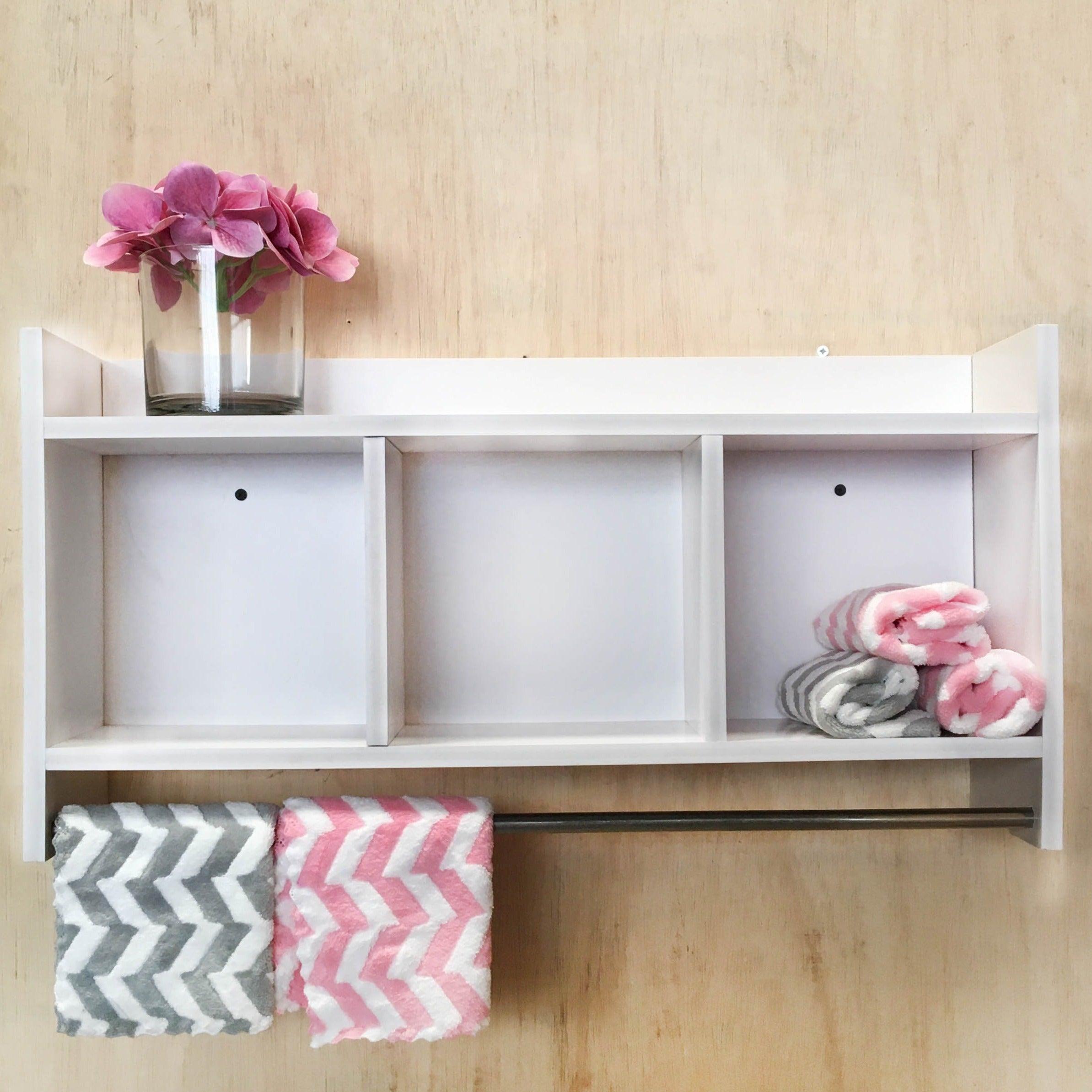 PVC Handmade Bathroom Towel Rack | Towel Holder With Free Soap Dish By Miza - Ouch Cart