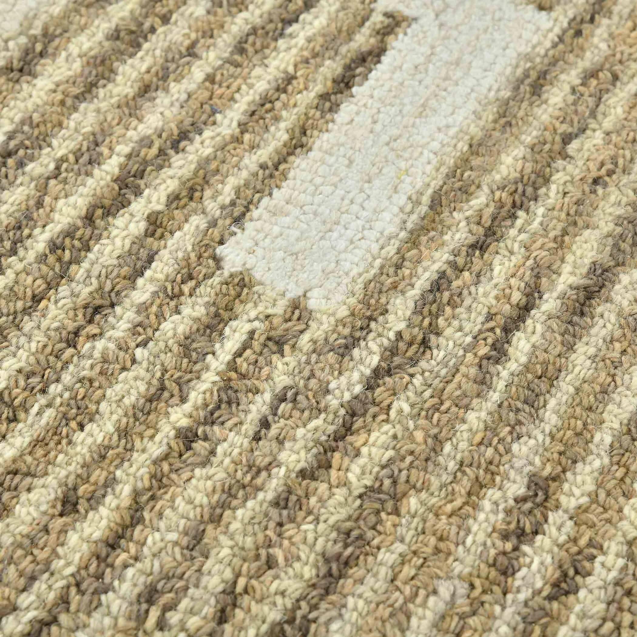 Beige Wool Chicago Hand-Tufted 5x8 Feet Carpet Rug by Saraswati Global - Ouch Cart