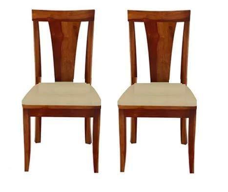 Handmade Modern Look Wooden Study Chair Easy to Comfort Arm Chair Set of 2 PCs - Ouch Cart