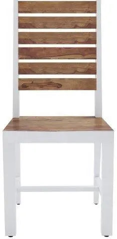 Sheesham or Mango Wood Dining Chair in Brown Or White Finish Set of 2 PCs - Ouch Cart