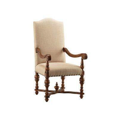 Handicrafts Wooden Hand Carved Royal Look Armrest Chair (1) - Ouch Cart