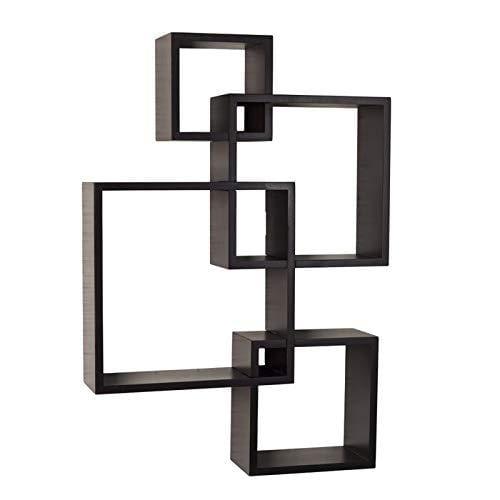 Wooden Wall Mounted Shelf Rack for Living Room Decor ) - Set of 4 - Ouch Cart