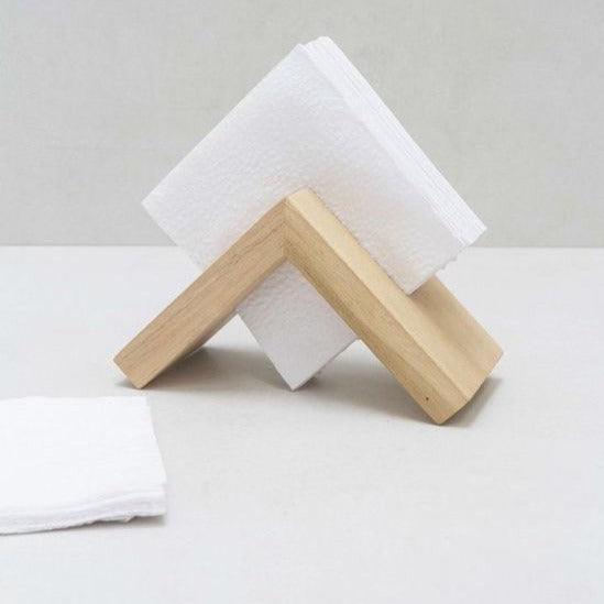 Wooden Pyramid Shape Tissue/Coasters/Napkin Stand/Holder ( With Complementary Coaster ) By Miza - Ouch Cart