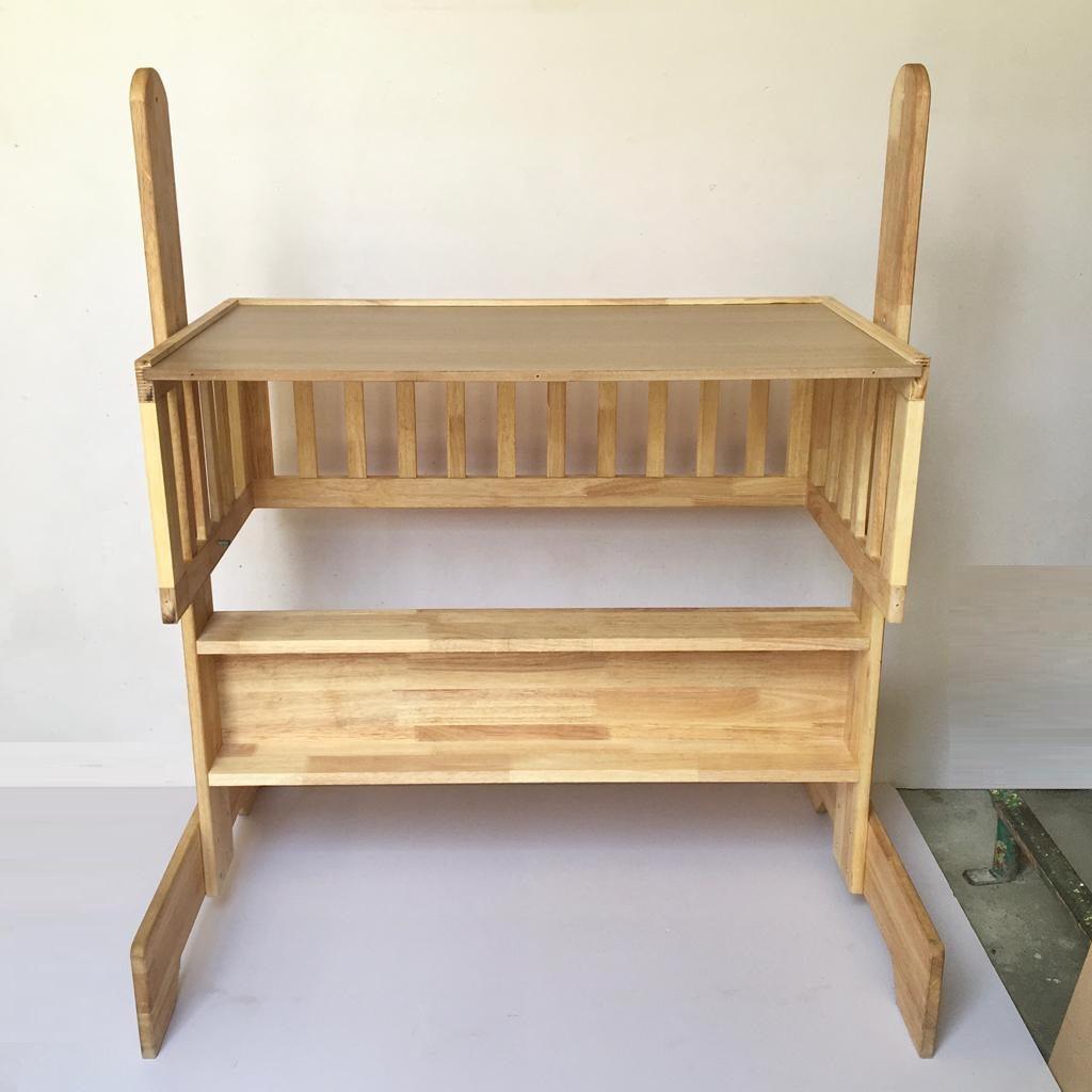 Baby Cot/Paalna/Jhula Cum Foldable Study Work Table By Miza - Ouch Cart