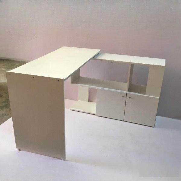 Folding Rotating L - Shaped Corner Desk/Computer Table For Office & Home By Miza - Ouch Cart