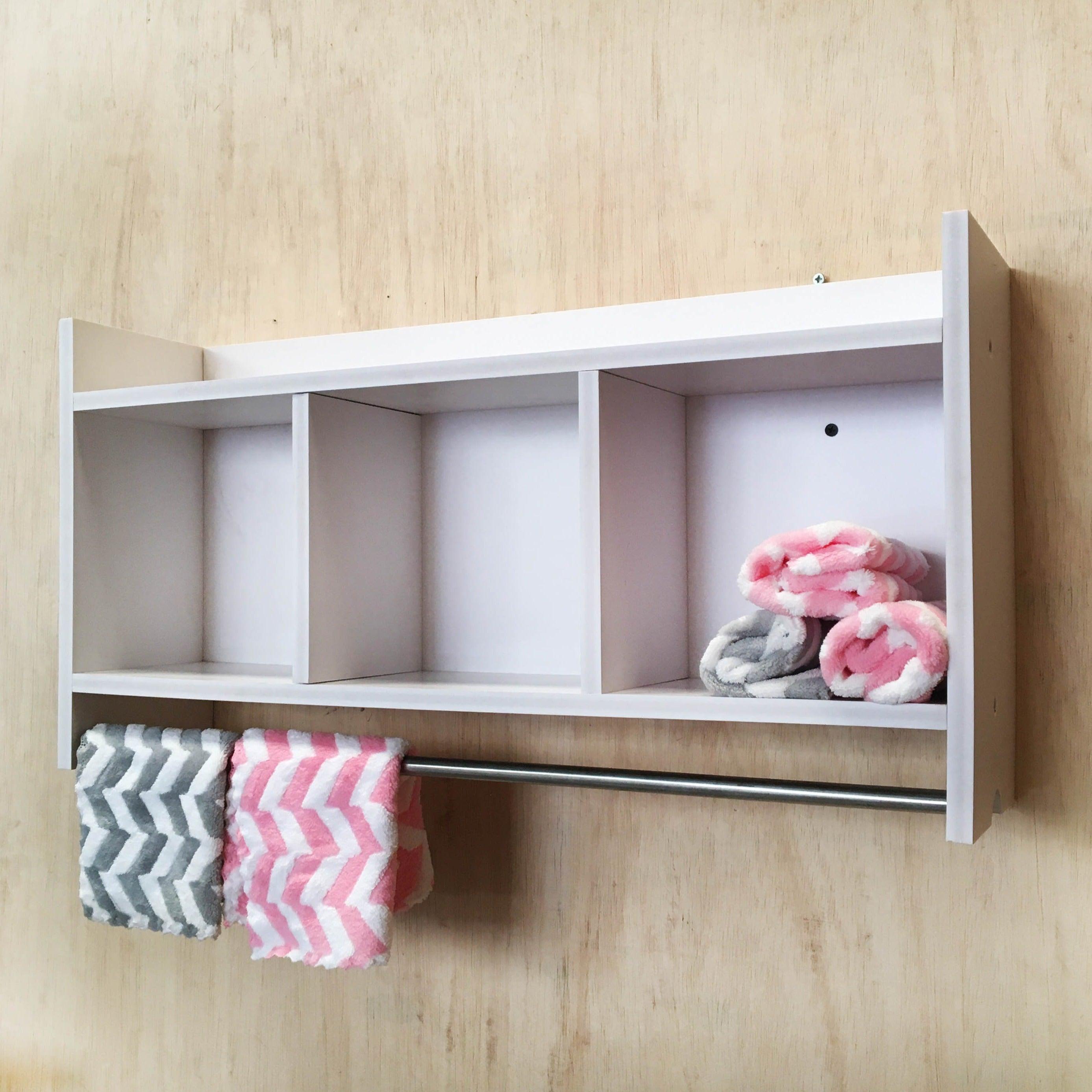 PVC Handmade Bathroom Towel Rack | Towel Holder With Free Soap Dish By Miza - Ouch Cart