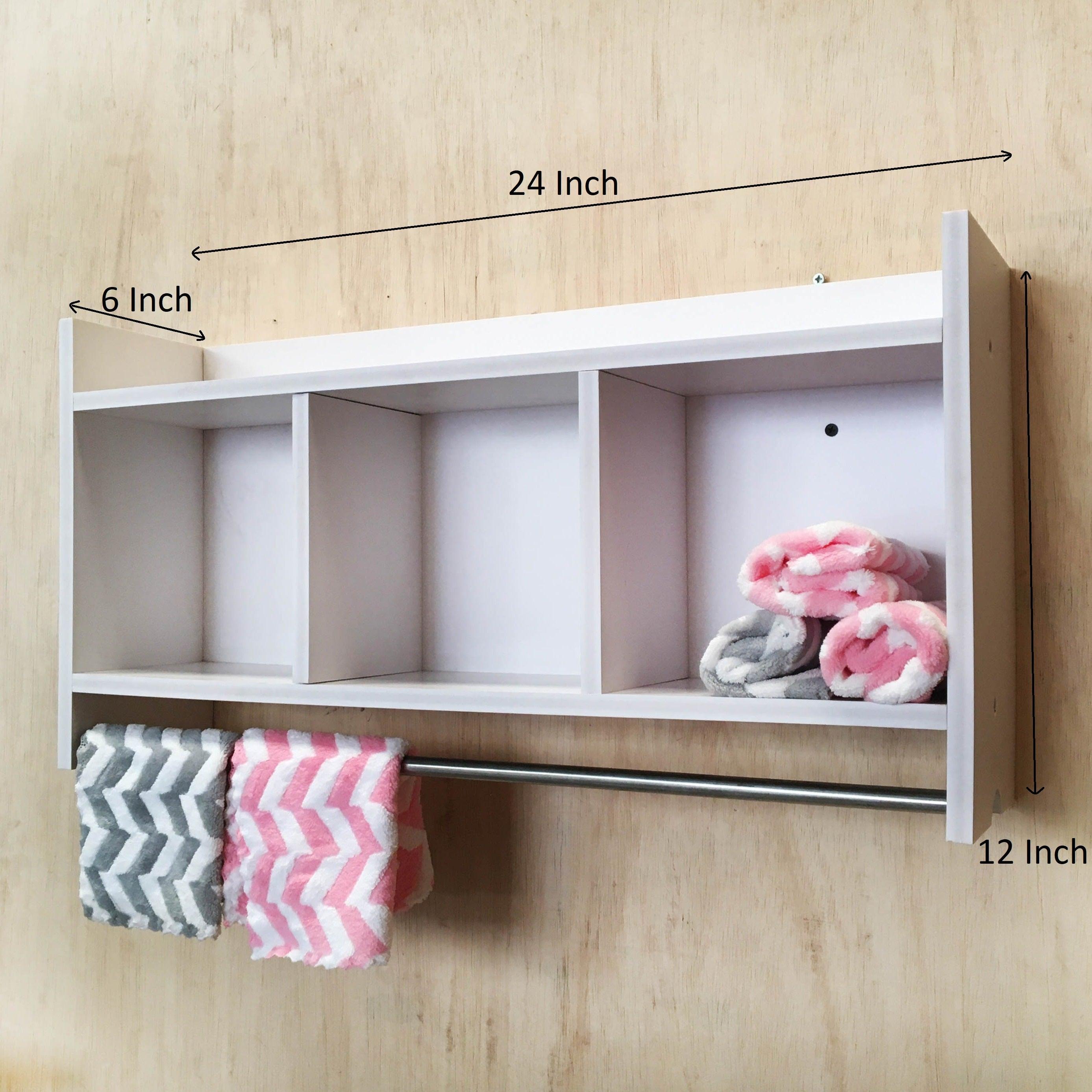 PVC Handmade Bathroom Towel Rack | Towel Holder With Free Soap Dish By Miza - Ouch Cart