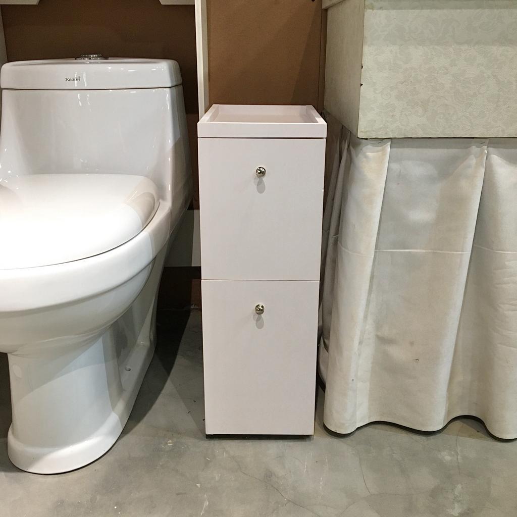 Waterproof PVC Bathroom WC Side Storage Cabinet Racks With Drawer By With Free Soap Dish Miza - Ouch Cart
