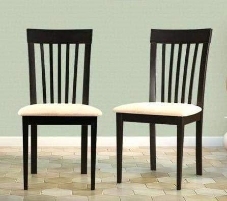 Handicrafts Standard Wooden Easy to Comfort Upholstery Seating Chair Set of 2 PCs in Walnut Finishing - Ouch Cart