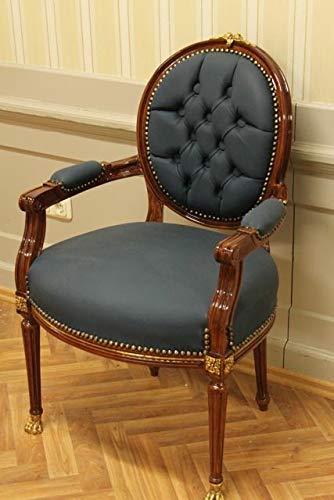 Handmade Pure Sheesham Wooden Chair Armrest Seating Chair Hand Carved - Ouch Cart
