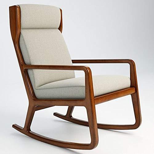 Handicrafts Sheesham Wood Cushion seat and Back Rocking Chair - Ouch Cart