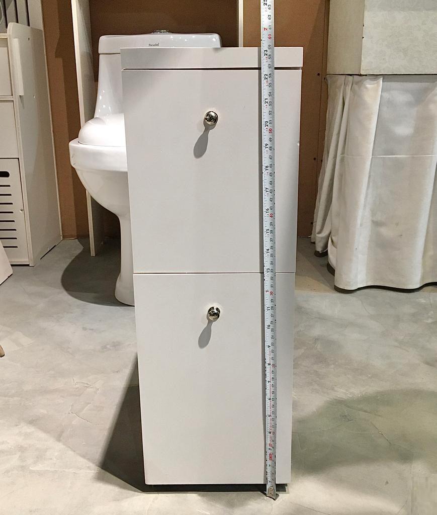 Waterproof PVC Bathroom WC Side Storage Cabinet Racks With Drawer By With Free Soap Dish Miza - Ouch Cart