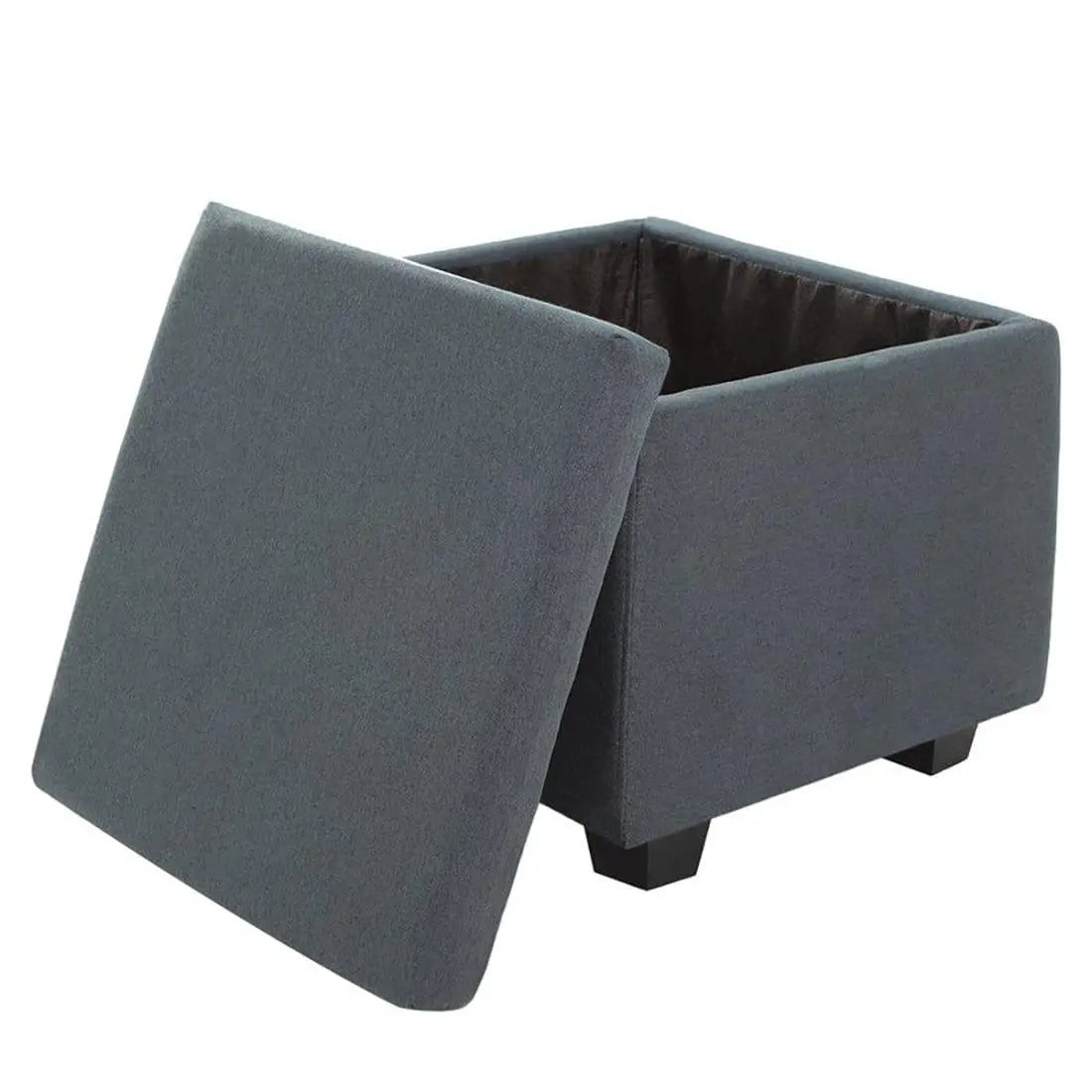 DOE BUCK SQUARE STOAGE OTTOMAN WITH STORAGE GREY - Ouch Cart