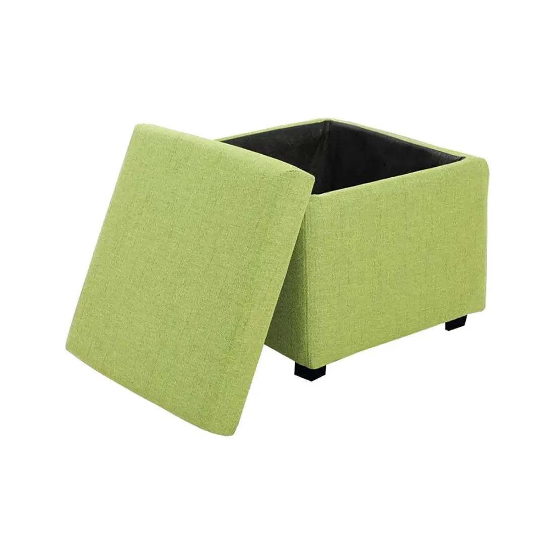 DOE BUCK SQUARE STOAGE OTTOMAN WITH STORAGE GREEN - Ouch Cart