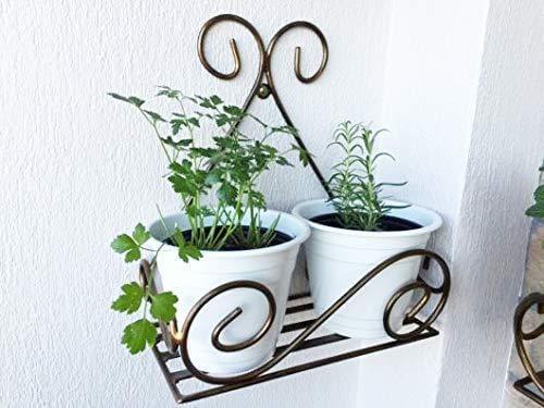 Set of Hanging Metal Plants Holder Indoor and Outdoor Black - Ouch Cart