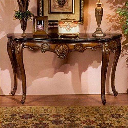 Handmade Pure Sheesham Wood Console Table (Design 2 / Glossy Brown) - Ouch Cart