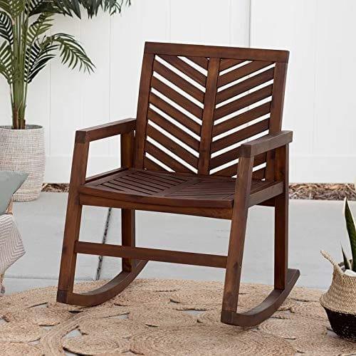 Outdoor Patio Rocking Chair (Walnut) - Ouch Cart