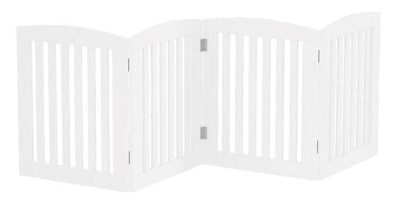 Wooden Portable Safety Pet Fence Gate Partition For Kids (4 Panel) - Ouch Cart