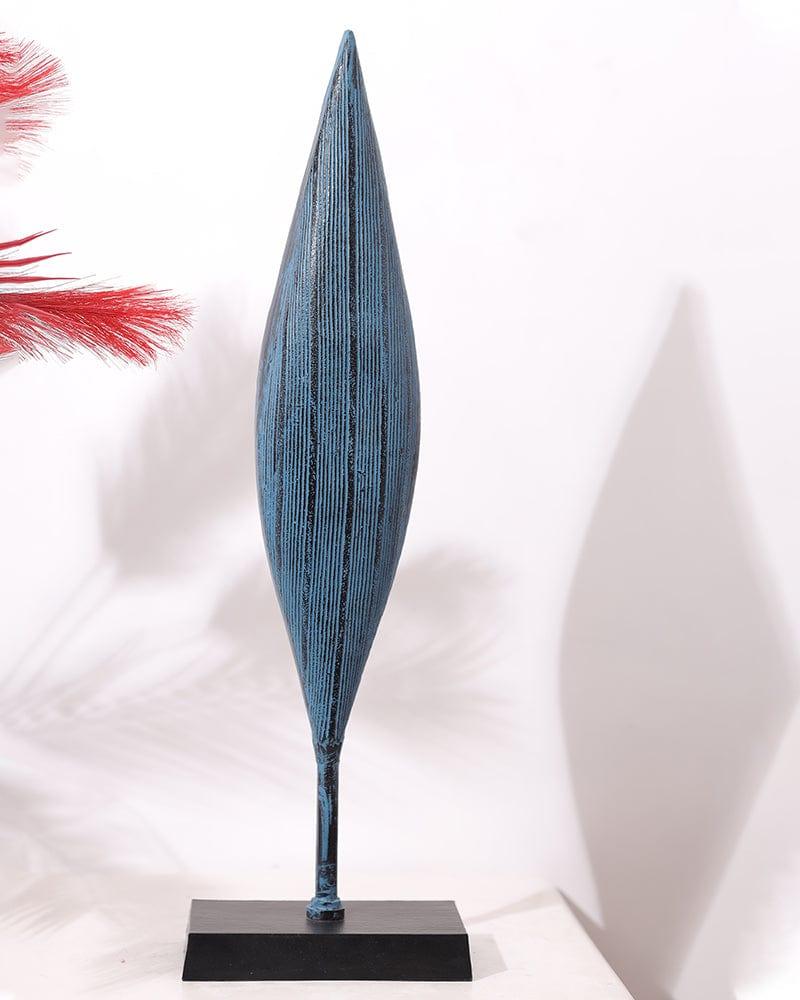Metal Blue Decorative Corn Shape Table Top Showpiece For Home Decoration - Ouch Cart