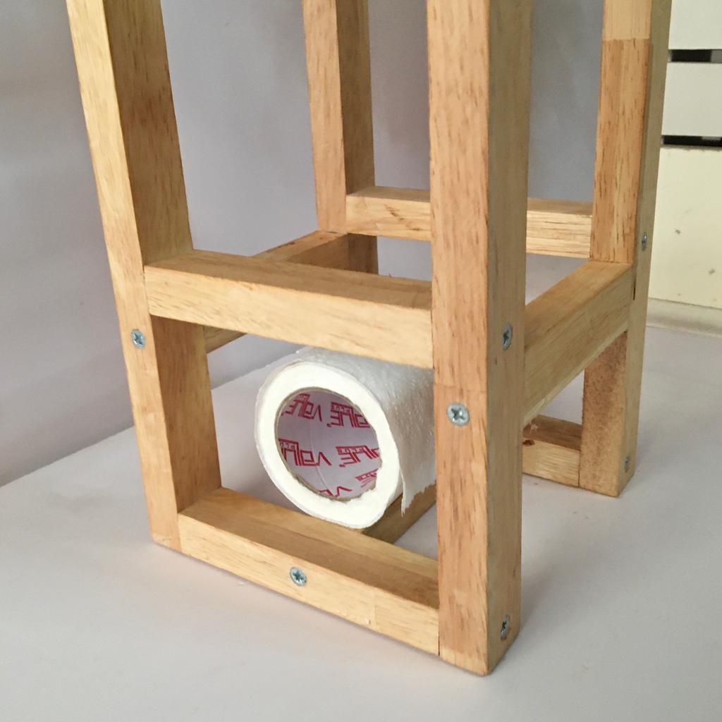 Stylish Wooden Toilet Paper Holder Rack By Miza - Ouch Cart