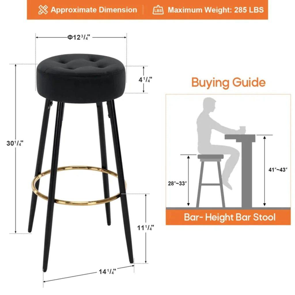 CEAZAR COUNTER STOOL / High Stool Pack of 2 - Ouch Cart