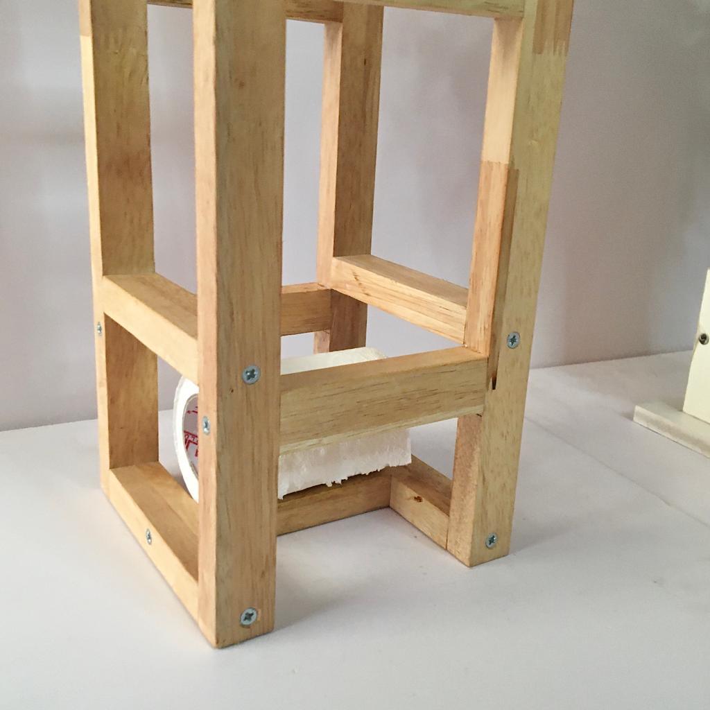 Stylish Wooden Toilet Paper Holder Rack By Miza - Ouch Cart