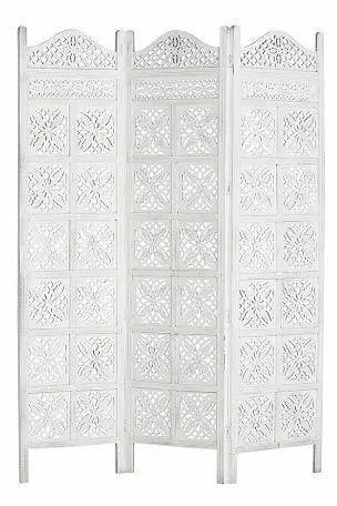 3 panel Wooden Partition,Wooden Handcrafted Partition/Room Divider/Separator for Living Room/Office - Ouch Cart